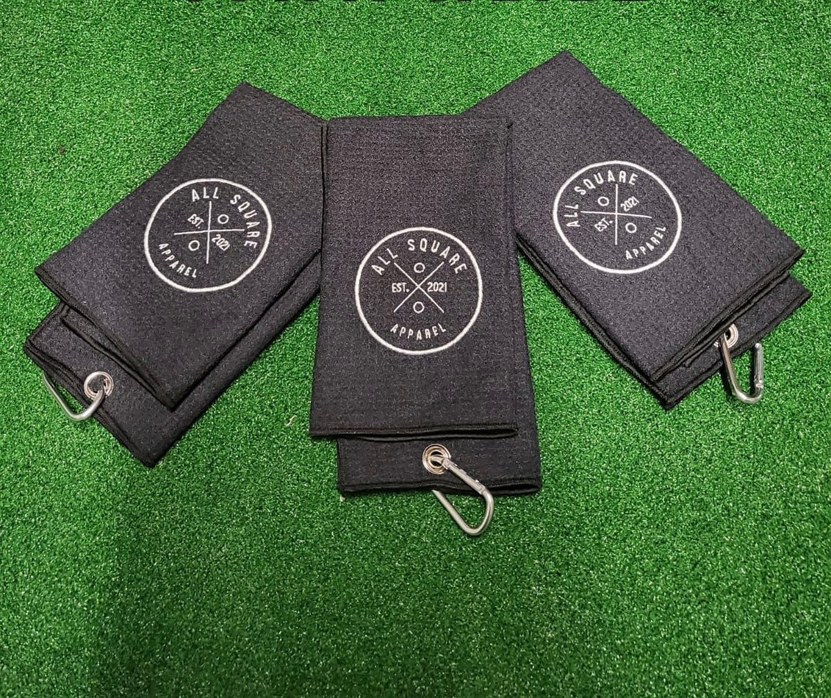 Tri-Fold Waffle Microfibre Golf Towel